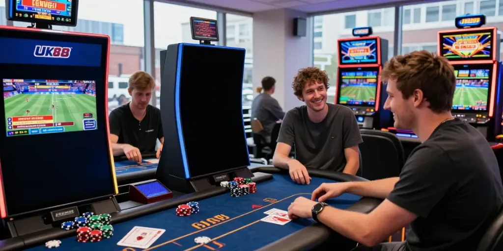 Exciting uk88 online gambling scene showcasing diverse players and gaming activities in a vibrant atmosphere.